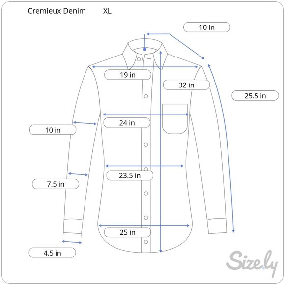 Cremieux Premium Denim Long Sleeve Button Front Shirt Size XL Tan - Picture 9 of 9
